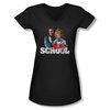 Old School Shirt Juniors V Neck Frank And Friend Black Tee T-Shirt