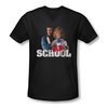 Old School Shirt Slim Fit V Neck Frank And Friend Black Tee T-Shirt