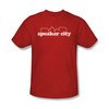 Old School Shirt Speaker City Logo Adult Red Tee T-Shirt