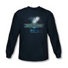 Polar Express Shirt Train Logo Long Sleeve Navy Blue Tee T-Shirt