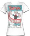 Popeye Juniors T shirt The Sailorman Poweroll White Tee Shirt