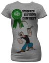 Popeye Juniors T shirt The Sailorman Spinach Contest Gray Tee Shirt