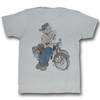 Popeye Shirt Biker Popeye Silver T-Shirt