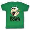 Popeye Shirt Blow Me Down Kelly Green T-Shirt