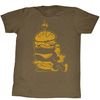 Popeye Shirt Burger For the Boy Adult Brown Heather T-Shirt Tee