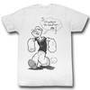 Popeye Shirt Humming A Tune White T-Shirt