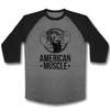 Popeye Shirt Raglan American Muscle Grey/Black Shirt