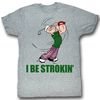 Popeye Shirt Strokin Adult Grey Heather T-Shirt Tee