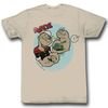 Popeye Shirt Tattoos Adult Dirty White T-Shirt Tee