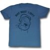 Popeye Shirt Why Must I Cry Adult Blue Heather T-Shirt Tee