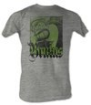 Popeye T-shirt Bluto Green Face Adult Heather Grey Tee Shirt