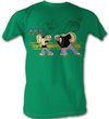 Popeye T shirt - Popeye Punch Brutus Adult Kelly Green Tee Shirt