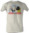 Popeye T-shirt Popeye VS Brutus Adult White Tee Shirt