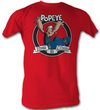 Popeye T-shirt Sailor Man Born To Skate Adult Red Tee Shirt