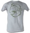 Popeye T-shirt The Sailorman Head Adult Silver Tee Shirt