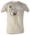 Popeye T-shirt The Sailorman Pop Face Adult Natural Tee Shirt