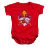 Power Rangers Baby Romper Distressed Logo Red Infant Babies Creeper