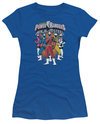 Power Rangers Ninja Steel Juniors Shirt Team Royal Blue T-Shirt