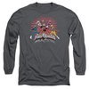 Power Rangers Ninja Steel Long Sleeve Shirt Blast Charcoal Tee T-Shirt