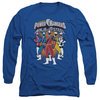 Power Rangers Ninja Steel Long Sleeve Shirt Team Royal Blue Tee T-Shirt