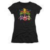 Power Rangers Shirt Juniors Characters Black T-Shirt