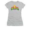 Power Rangers Shirt Juniors Logo Silver T-Shirt