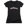 Power Rangers Shirt Juniors V Neck Saban&#039;s Rangers Black T-Shirt