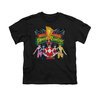 Power Rangers Shirt Kids Characters Black T-Shirt