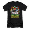 Power Rangers Shirt Slim Fit Red Lightning Black T-Shirt