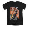 Power Rangers Shirt Slim Fit V-Neck Black Ranger Black T-Shirt