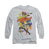 Power Rangers Shirt Swords Out Long Sleeve Silver Tee T-Shirt