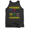 Power Rangers Shirt Tank Top Heads Charcoal Tanktop