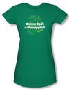 Psych Shirt Juniors Pineapple Split Kelly Green Tee T-Shirt