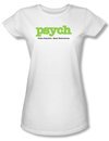 Psych Shirt Juniors Title White Tee T-Shirt