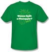 Psych Shirt Pineapple Split Adult Kelly Green Tee T-Shirt