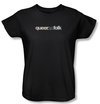 Queer As Folk Ladies Shirt Logo Black T-Shirt Tee