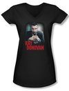 Ray Donovan Shirt Juniors V Neck Clean Hands Black Tee Shirt