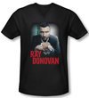 Ray Donovan Shirt Slim Fit V Neck Clean Hands Black Tee Shirt