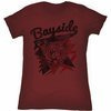 Saved By The Bell Juniors Shirt Sharp Tiger Maroon Tee T-Shirt