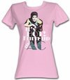 Saved By The Bell Juniors Shirt Turn It Up Pink Tee T-Shirt