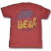 Saved By The Bell Shirt Distressed Logo Adult Red Heather Tee T-Shirt