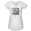 Saved By The Bell Shirt Juniors V Neck Class Photo White T-Shirt