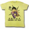 Saved By The Bell Shirt My Homework Adult Yellow Tee T-Shirt