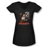 School Of Rock Shirt Juniors V Neck The Teacher Is In Black Tee T-Shirt