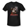 School Of Rock Shirt Slim Fit V Neck The Teacher Is In Black Tee T-Shirt