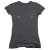 Scorpion Juniors V Neck Shirt Logo Charcoal T-Shirt