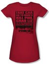 Shaun Of The Dead Juniors T-shirt Movie List Red Tee Shirt