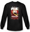 Shaun Of The Dead T-shirt Movie Poster Adult Black Long Sleeve Shirt