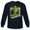 Shrek Shirt Happens Long Sleeve Navy Blue Tee T-Shirt