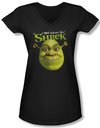 Shrek Shirt Juniors V Neck Authentic Ogre Black Tee T-Shirt